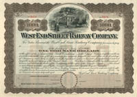 West End Street Railway Co. - $1,000